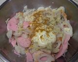 白菜とソーセ－ジのカレー風味マヨサラ☆作り方2写真