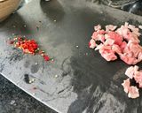 カリカリ豚バラのピリ辛チャーハン作り方1写真