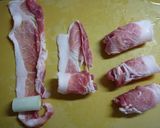 ＊ルクエde豚肉ねぎ巻き蒸し☆レモンだれ作り方1写真