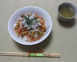 鶏とキムチのあっさり大根のせのせ丼♪作り方4写真