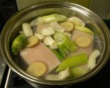 プルップル豚バラ肉の煎茶煮・野菜と巻いて作り方2写真