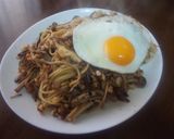 アレンジ焼きそば§③きのこ焼きそば作り方3写真