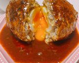 半熟卵のハンバーグ作り方10写真