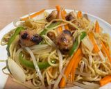 ぼんじり入り塩焼きそば。作り方7写真
