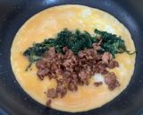 ほうれん草とそぼろの卵焼き作り方4写真