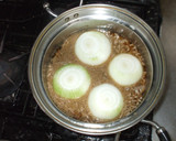 新玉ねぎ丸ごと和風スープ煮♪簡単ひき肉作り方4写真