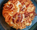 簡単ランチ!キャベツとキノコのお好み焼き作り方9写真