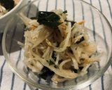 大根とほたて、わかめのポン酢サラダ作り方5写真