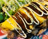 豚こまぎれ肉＆もやしのとんぺい焼き作り方4写真
