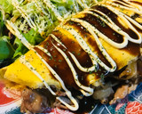 豚こまぎれ肉＆もやしのとんぺい焼き作り方4写真
