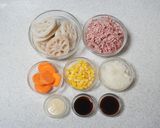 蓮根と人参の豚そぼろ作り方1写真