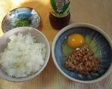 「青じそ」＋納豆の黄金ご飯作り方1写真