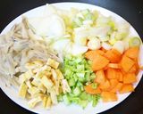 おかわり♪ノンオイル＊具だくさん豚汁作り方1写真