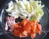 ふわっ玉♡白菜とトマトの中華スープ作り方1写真