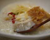 鶏スープからつくる中華粥作り方8写真