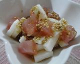 マグロと長いものおつまみ作り方2写真