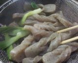 焼き葱とねじり蒟蒻の柚子味噌ダレ作り方2写真