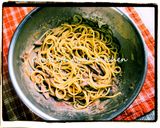 塩辛とチーズのスパゲティ作り方2写真