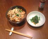 きのこと春菊たっぷり蕎麦ー男の単品料理作り方7写真