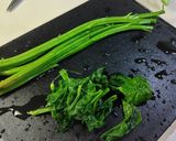 ツルムラサキのごま油塩こんぶあえ作り方1写真