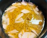 なめ茸と魚肉ソーセージの炊き込みご飯作り方3写真