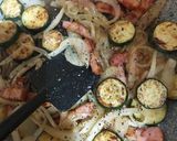 ベーコンとズッキーニのクリームパスタ作り方5写真