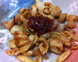 鶏皮パリパリ　ピリ辛　簡単　おつまみに作り方5写真
