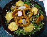 カレー味のイカをトッピングで温サラダ~☆作り方6写真