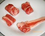 お弁当に♡フライパンで豚重ね唐揚げ♡作り方1写真