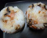 鮭とくるみ　焼きおにぎりのだし茶漬け作り方3写真