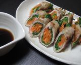 薄切り豚肉de野菜巻き作り方7写真