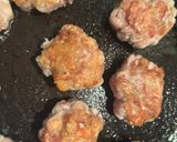 簡単、豚こま肉ミートボール。甘酢あん作り方3写真
