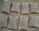 残った餃子の皮で★簡単　ねぎかつお餃子作り方3写真