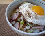 ねぎが主役の目玉丼作り方3写真