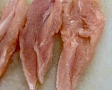 鶏ささみの大葉包み揚げ♪作り方1写真