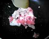 「スープでうどん」で豚かすうどん風作り方1写真