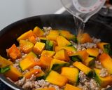 かぼちゃとひき肉の生姜煮こみ作り方7写真