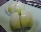 たまねぎとベーコンの煮込み作り方1写真