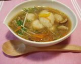 蓮根団子の和風あんかけスープ作り方7写真