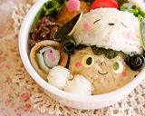 ＊キャラ弁＊　スヌーピー被りな女の子♪作り方7写真
