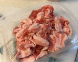 豚肉とゴボウとニンジンの甘酢炒め。作り方4写真
