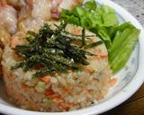 ヘルシー♪混ぜるだけ炒めない鮭チャーハン作り方4写真