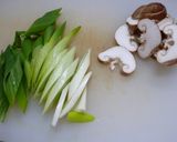 焼き葱香ばし、椎茸・ベーコンのスープ作り方1写真