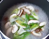 焼き葱香ばし、椎茸・ベーコンのスープ作り方5写真