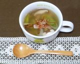 焼き葱香ばし、椎茸・ベーコンのスープ作り方6写真