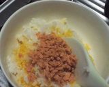 卵かけご飯＋鮭フレークおにぎり作り方1写真