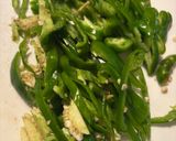 ピーマンと鶏むね肉の細切り炒め作り方1写真