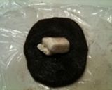 クリームチーズ＆餡子inソフトフランス作り方1写真