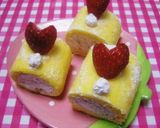 * ルクエで簡単 ❤ 苺ロールケーキ♪作り方10写真