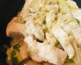 鶏肉と長ネギの白味噌炒め生姜添え作り方3写真